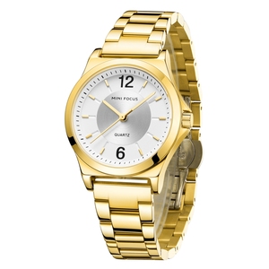 Mini Focus 0308L Montre-bracelet pour femmes en or rose à quartz en acier inoxydable Montre de luxe pour femmes - Product Image 2