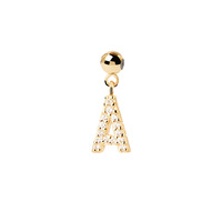 Venta caliente Luz de lujo transfronterizo nuevo S925 letra de plata completo diamante oro colgante collar DIY letra nombre collar