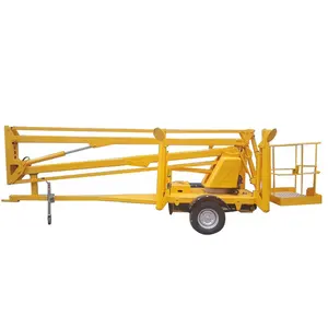 1 Ton 10M Scharnierende Kleine Antenne Liften Gelede Hydraulische Crawler Sky Getrokken Boom Lift Cherry Picker