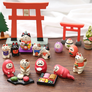 Japanese Zakka Resin Figurine Set Animal Shape Handmade Home Decoration Craft Item - Product Image 2