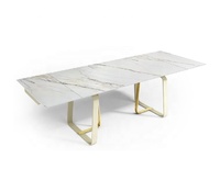 Table à manger de luxe au design moderne pour 8 personnes ou 10 places Table à manger en marbre de 2m ou 2.4cm