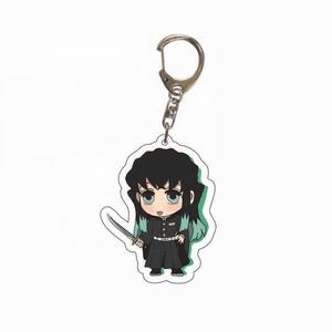 0-100 Design Anime <span class=keywords><strong>Demon</strong></span> <span class=keywords><strong>Slayer</strong></span> Porte-clés Transparent Acrylique Kamado Nezuko DCar Porte-clés Anneau Pendentif Bijoux Cadeau - Product Image 5