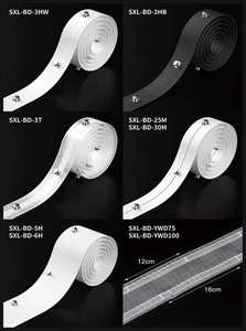 Cinta para Cortinas con Pliegues Ondulados, Tela de Poliéster Blanca de 6 CM y Gancho de Aluminio - Accesorio para Cortinas con Pliegues en S, Bloqueador Solar - Product Image 4