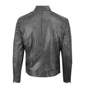Chaqueta de moto de cuero genuino | Abrigo de moda de invierno al aire libre vintage personalizado en Negro | Ropa de abrigo de motorista al por mayor - Product Image 2
