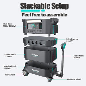 Sorein 4400w Portable <b>Power</b> <b>Station</b> Eu Plug UPS Emergency <b>Power</b> Supply <b>Solar</b> Portable <b>Power</b> <b>Station</b> Generator with Wheels - Product Image 2