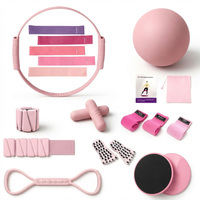 NOUVELLE ARRIVÉE MOWIN Ensemble de Pilates en gros avec bandes de poignet triangulaires à velcro, tapis de yoga et kit d'accessoires de Pilates (MOQ 1PC)