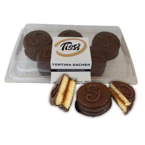 Tissi 160g X 6 Piezas, Tortina Redonda Sacher, Pastel con Sabor a Chocolate Fresco, Caja SAPORI VERI S.R.L. Modelo 204357 - Product Image 1