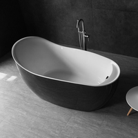 Baignoires autoportantes de luxe Gurgle pour salle de bain, baignoire moderne, baignoire en acrylique blanche, noire, couleur mixte, pour adultes