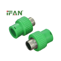Фитинги IFAN DIN 8077 PPR 1/2" - 4" для водопровода, резьбовые, с наружной и внутренней резьбой, для труб PPR