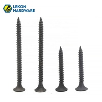 Vis autotaraudeuses LEKON métriques M3.5 à filetage fin, tête fraisée, phosphate noire, en acier au carbone pour plaques de plâtre