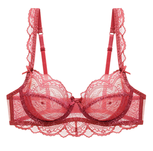 Bán Buôn Sexy Đồ Lót Ren Trong Suốt Áo Ngực Chất Lượng Cao Rắn Màu Sắc Của Phụ Nữ Đồ Lót - Product Image 5