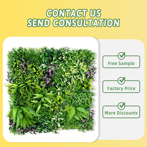 Pq67 Hight Chất Lượng Giả Gỗ Hoàng Dương Hàng Rào Treo Màu Xanh Lá Cây Tường Hệ Thống Topiary Cây Nhân Tạo Cây Xanh Tường Trang Trí Nội Thất Vườn - Product Image 2