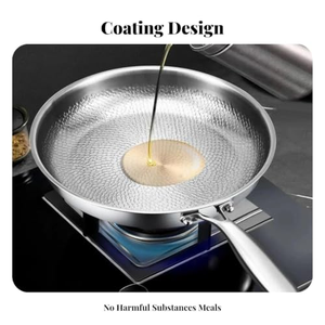 Poêle en titane pur à motif martelé, poêle à frire professionnelle en titane pour la cuisine à domicile, poêle à frire antiadhésive pour la cuisine - Product Image 2
