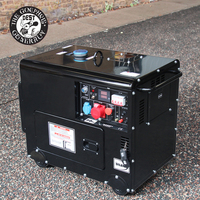 Générateur diesel portable à cadre ouvert silencieux en veille 3KW 5KW 7KW 10KVA à faible bruit avec fil de cuivre torsadé 50/60Hz ATS pour usage domestique et extérieur