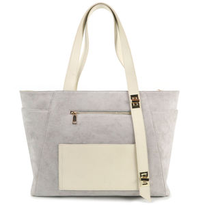 กระเป๋าโท้ทหนัง PU ลายหนังกลับ ขนาดใหญ่ จุของได้เยอะ มีซิปปิด เหมาะสำหรับใช้ในออฟฟิศ สะพายไหล่หรือถือได้ ใช้ได้ทุกวัน ขายปลีก-ขายส่ง - Product Image 5