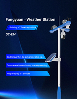 Station météo solaire YaTun IOT à faible consommation GPRS/4G avec alertes d'application sur le vent et l'humidité pour l'agriculture en plein champ