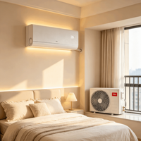 Unidad de Aire Acondicionado Inverter de 1 HP, Eléctrica, Frío/Calor, Montaje en Pared, Funcionamiento Silencioso, Dirección del Aire Ajustable, Uso Doméstico y Hotelero, Clase A++