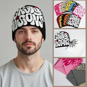 Custom Multicolor Embroidery Logo Knitted Skull Cap Warm Cozy Winter Fishermen Merino <strong>Wool</strong> Outdoor Y2K <strong>Beanie</strong> <strong>Hat</strong> for Men Women - Product Image 2