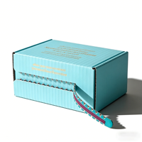 Boîte d'emballage en carton pliable en matériaux recyclés avec fermeture éclair et gaufrage pour cadeaux cosmétiques, parfums, petits appareils électroniques