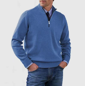 Suéter de Punto con Cierre para Hombre, Talla Grande, Estilo Europeo y Americano, para Otoño e Invierno - Product Image 3