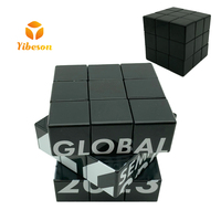 Cube magique de vitesse 3x3 en plastique OEM avec impression UV de logo personnalisé Jouet éducatif Cube de puzzle personnalisé