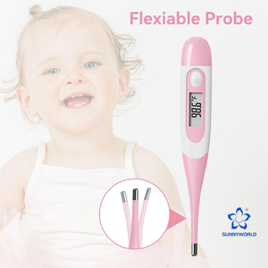 Thermomètres numériques médicaux professionnels OEM pour bébés et animaux, avec embout flexible pour la mesure orale et axillaire de la fièvre clinique - Product Image 6