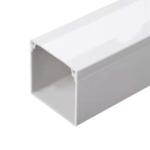 Chất lượng cao <span class=keywords><strong>PVC</strong></span> vuông rãnh chống cháy <span class=keywords><strong>PVC</strong></span> cáp Trunking nhựa trắng bề mặt gắn hệ thống dây điện máng - Product Image 3