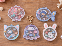 Porte-clés en acrylique transparent personnalisable avec personnage d'anime mignon pour lits à bascule, porte-clés en acrylique pour lits à bascule.