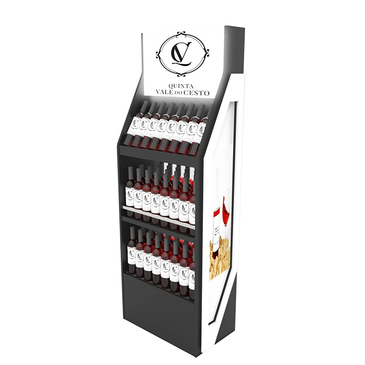 Customized Free Standing Stackable Supermarket Beverage Stand Bottle Juice Display Stand for Orange Juice — view 6