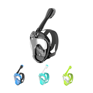 Máscara de buceo de cara completa ecológica para adultos y niños Tubos dobles impermeables con montaje <span class=keywords><strong>Go</strong></span> Pro para buceo - Product Image 1
