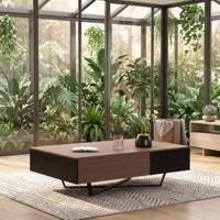 Table basse rectangulaire en bois moderne et tendance pour le bureau et le salon, meubles de maison, table centrale