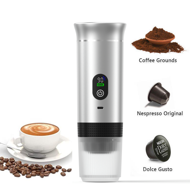 New Portable Automatic USB Charging 80ML Espresso Machine Battery Operated Self-Heating Function Espresso Capsule Coffee Makers