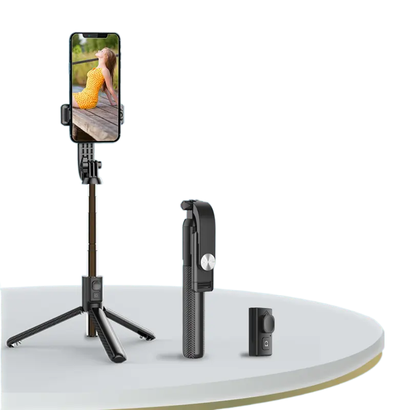 VO2 Bluetooth Extensible LED Selfie Stick Trípode con control remoto inalámbrico y soporte para trípode MINI Selfie Stick