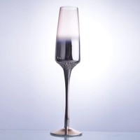 Ensemble de verres à vin rose gold modernes pour la maison, écologiques, à long pied