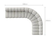 Canapé de salon confortable de style moderne, canapé modulaire blanc à boucle, rembourrage en peau de mouton, canapé sectionnel en L Sherpa