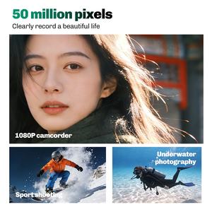 Cámara Digital Sumergible con WiFi, Doble Lente de 2.8+1.<span class=keywords><strong>4</strong></span> Pulgadas, 4K 48MP, para Vlogs Subacuáticos, Deportes y Selfies - Product Image 6