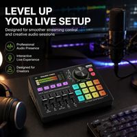 Tarjeta de Sonido YF800 48V Phantom Power 48kHz para Estudio, Monitoreo de Retorno de Audio, Control de FX Personalizados, Kit para Sala de Grabación en Vivo