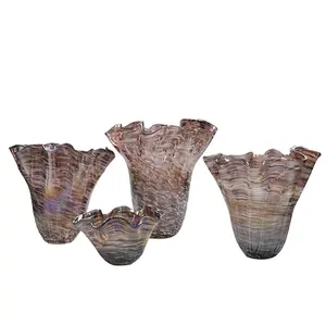 Wholesale handblown classic multi shapes of glass vases for decoration