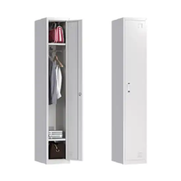 Casiers de garde-robe d'armoire à vêtements à porte unique en métal coloré au design moderne
