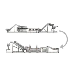TCA-máquina de fabricación de freír francés, equipo industrial personalizado de 1000 kg/h, 2000 kg/h, 3000 kg/h, 4000 kg/h