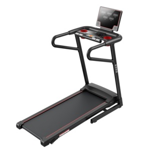 Cinta de correr plegable Vertical con mango de seguridad doble, 3 niveles, inclinación Manual, ahorro de espacio, equipo de Fitness para <span class=keywords><strong>el</strong></span> hogar con portavasos y HRC - Product Image 1