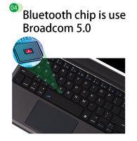 Nouveau clavier sans fil USB Type-C à mécanisme ciseaux avec étui pour iPad 10.2 S3 10 pouces, support en silicone pleine taille et pavé tactile, certifié RoHS FCC CE