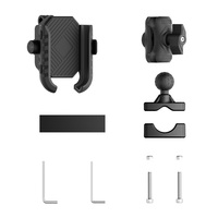 Soporte Antirrobo para Teléfono de Motocicleta, Espejo Retrovisor para Manillar, Antivibración, 720 °