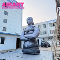 Fournisseur d'usine de sculptures humaines gonflables, garçon musclé gonflable pour la décoration de festivals de musique