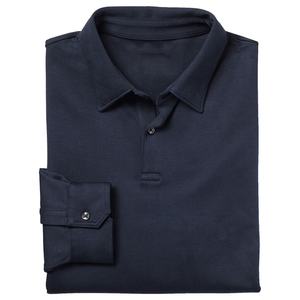 Chemises polo pour hommes avec logo personnalisé en gros, vêtements de sport, manches longues, haute qualité, polo de golf unisexe pur - Product Image 3