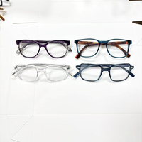 Nouvelles Lunettes de Luxe Tendance en Acétate Massif Effet Œil de Chat Unisexe Adulte Monture Complète Polie à la Main Confortables pour Usage Quotidien Protection Oculaire
