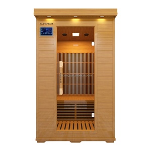 Nouveau design Sauna infrarouge électrique portable pour 2 personnes 7 chauffages Lumière colorée Panneau de commande informatique Bois de pruche massif - Product Image 2