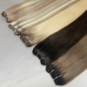 Extensions de cheveux humains vierges Slavic Double Drawn, tissage lisse soyeux, cheveux européens, vente en gros, balayage, tissage de cheveux humains Remy bruts - Product Image 6