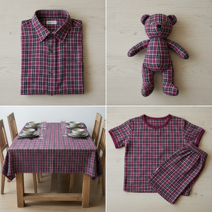 Tissu Popeline Tissé Peigné Teint <span class=keywords><strong>en</strong></span> Fil Écologique 60S à Carreaux 100% <span class=keywords><strong>Coton</strong></span> et Tissu 100% Polyester pour Chemises et Robes Garçons & Filles - Product Image 6