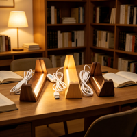 Base d'éclairage LED en bois avec support en acrylique personnalisable, éco-responsable, pour éclairage d'accentuation en gros
